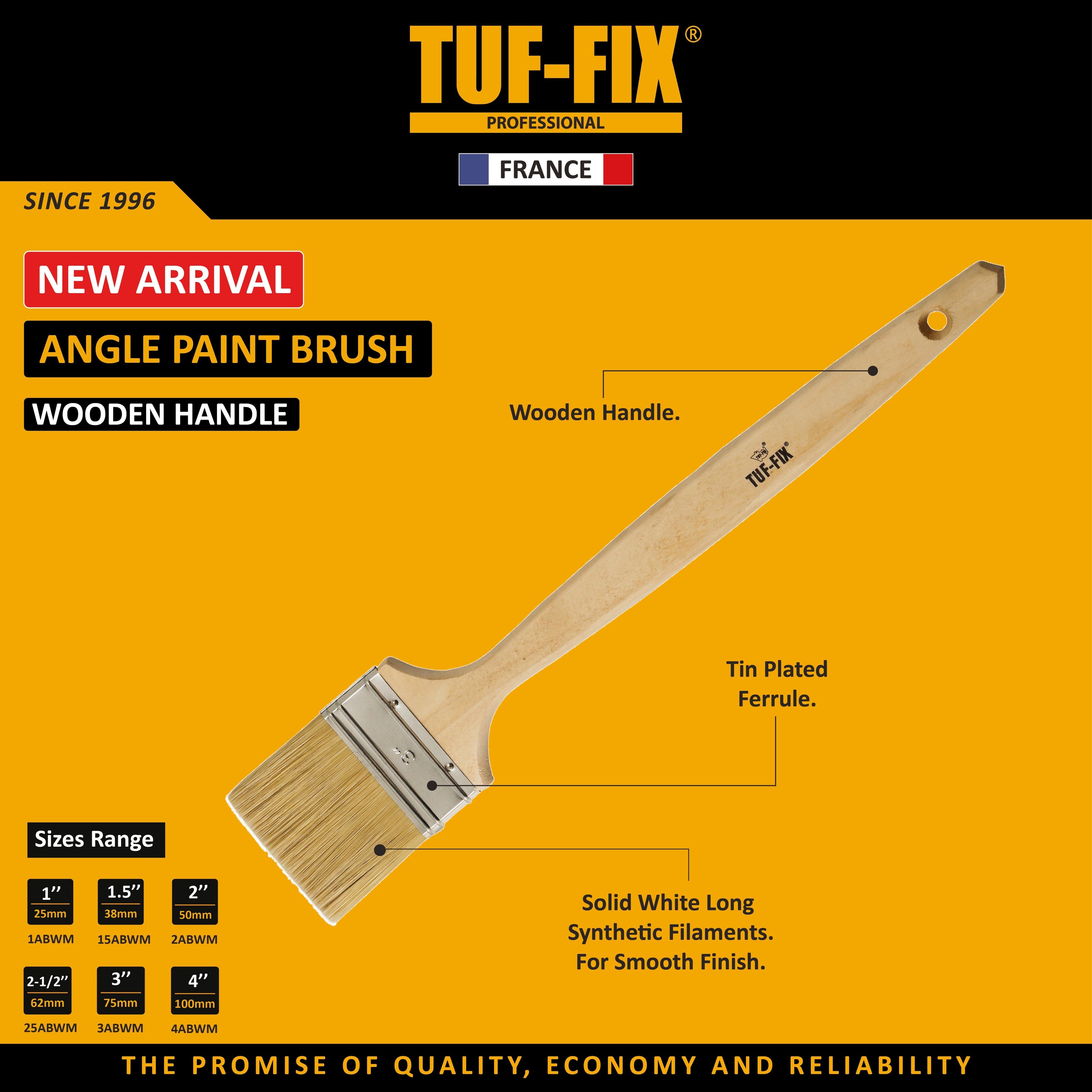 Premium TUF-FIX angled radiator paint brushes for hard-to-reach areas - Buy specialty painting tools online Oman.
فرش طلاء مائلة للزوايا والأماكن الصعبة من TUF-FIX لمقاولي الدهانات - شراء أدوات طلاء متخصصة اونلاين عمان.